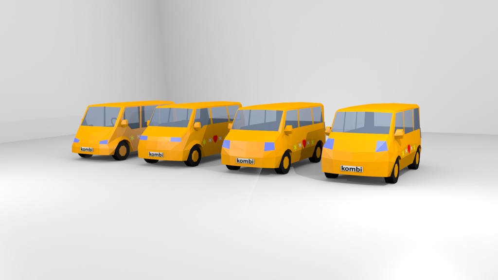 van (low poly) with shape keys preview image 1